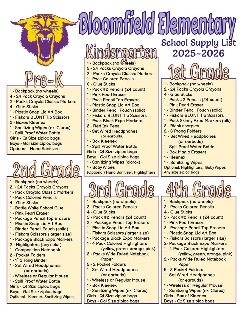 BES Supply List