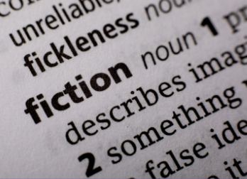 Clip of the dictionary definition of fiction