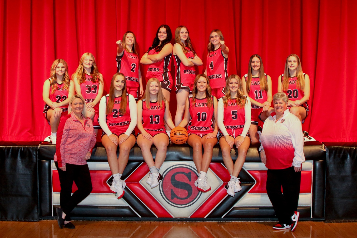 Varsity Lady Redskins Basketball Team