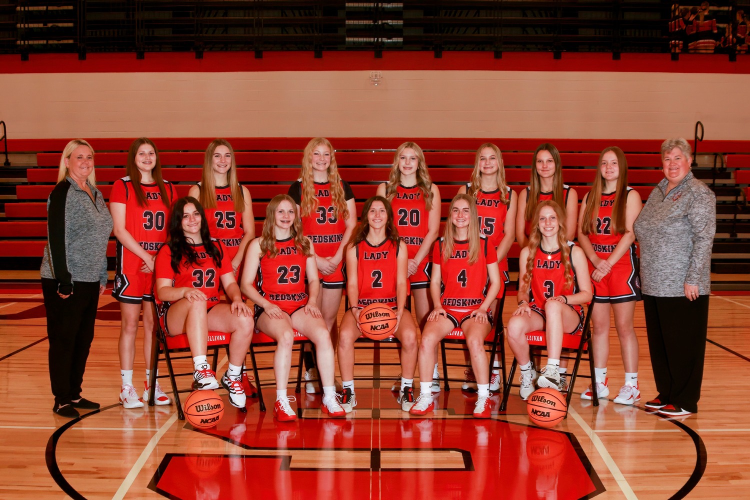 Varsity Lady Redskins Basketball Team