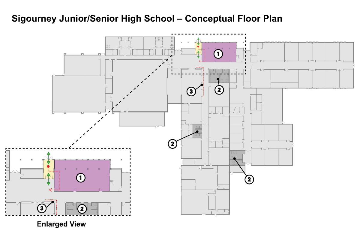 Sigourney Junior/Senior High School – Conceptual Floor Plan