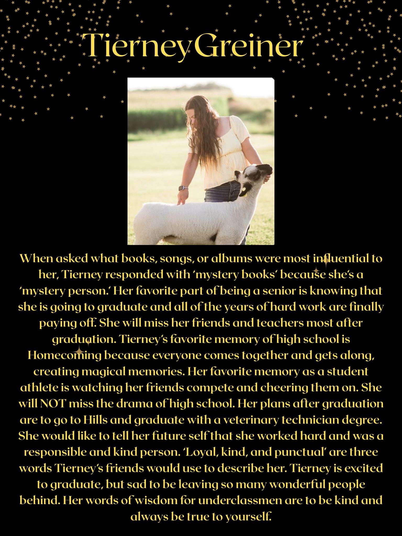 Tierney Greiner Senior Spotlight