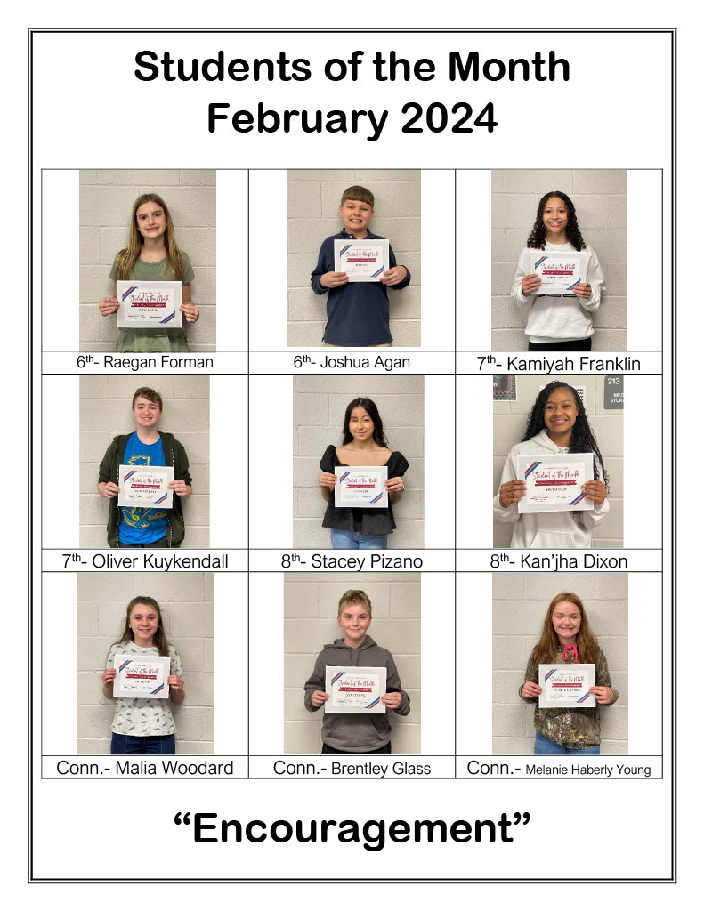 Students for February SOTM