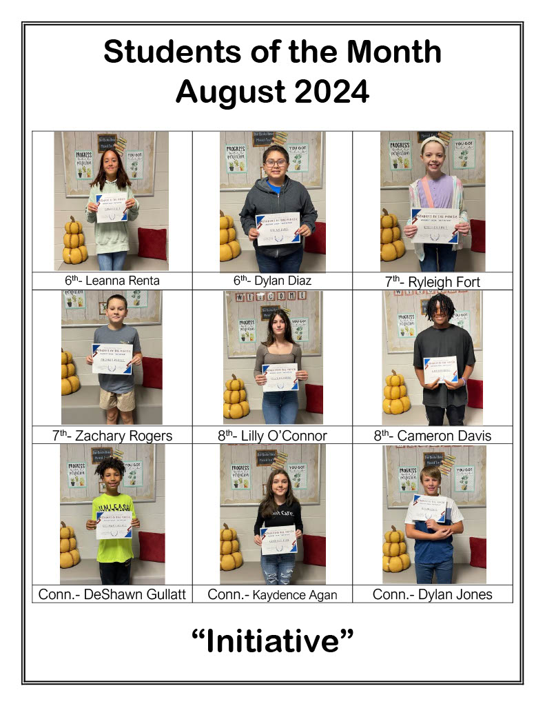 August 2024 Students of the Month