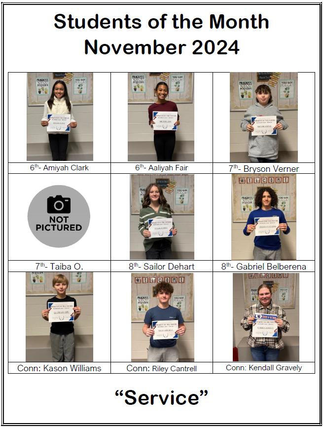 November Students of the Month