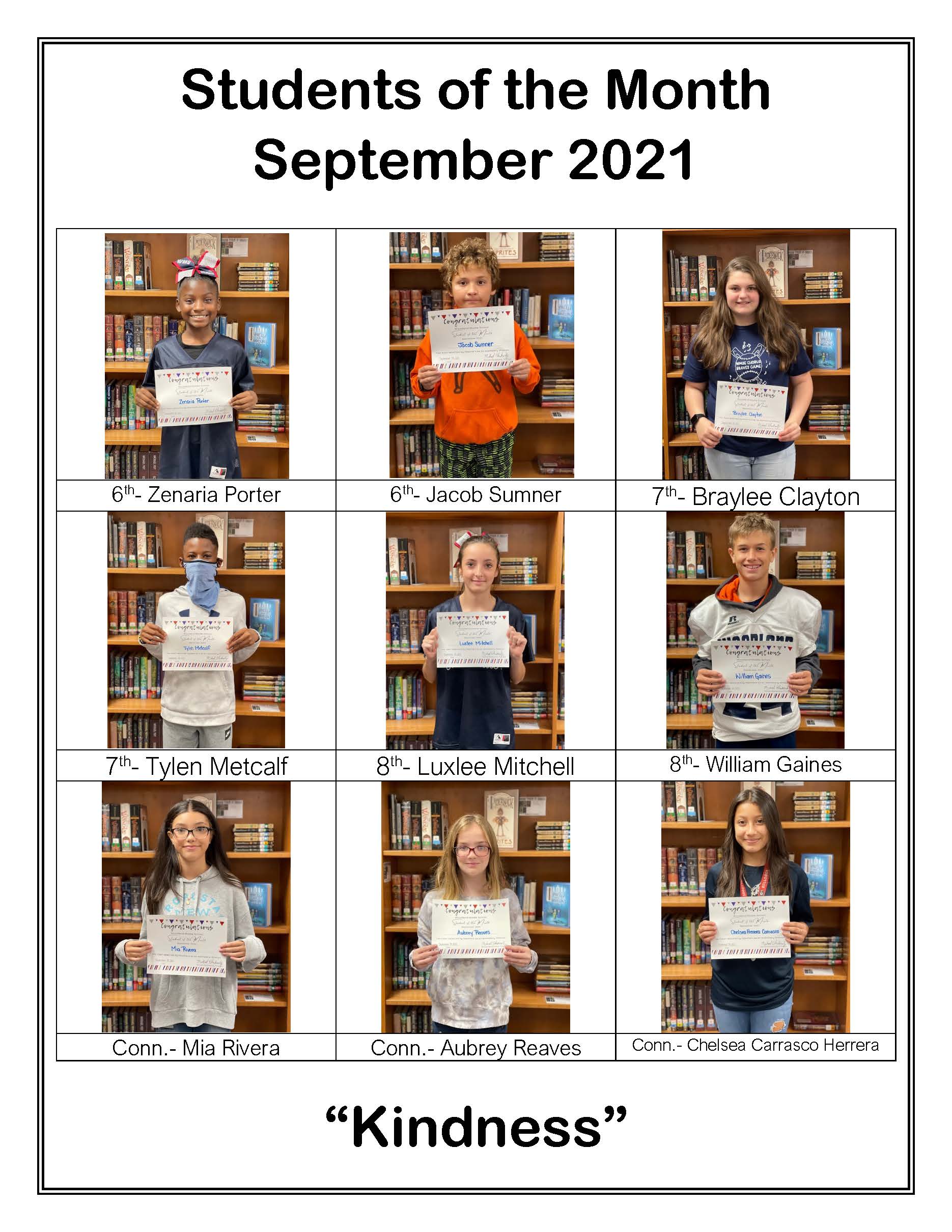 Sept. Student of the Month