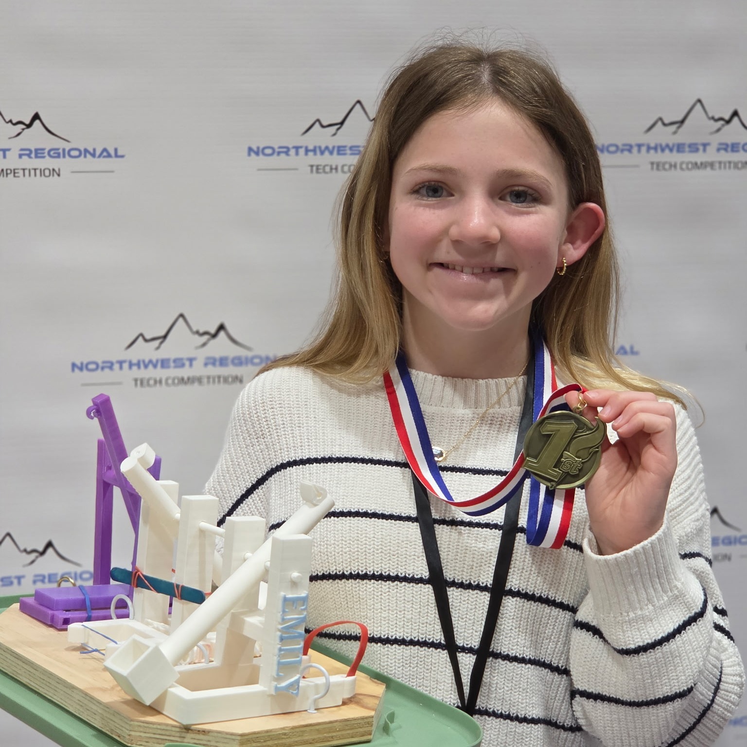 Emily Brock earned 1st Place at last year's district and region technology competitions. She advanced to the state competition.