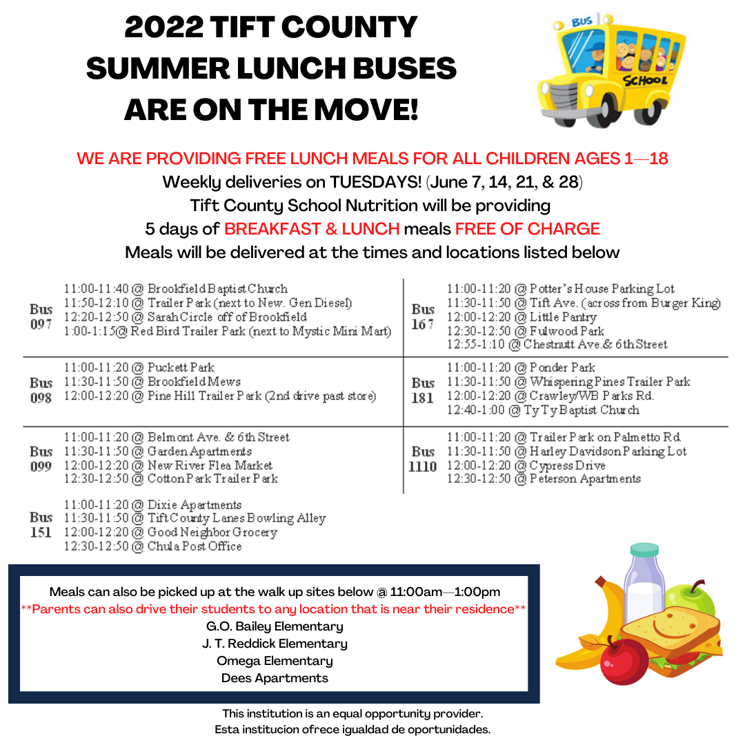 Summer Feeding Program Tift County Schools