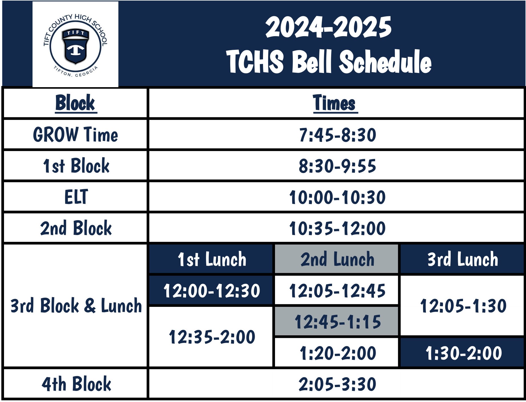 24-25 Bell Schedule