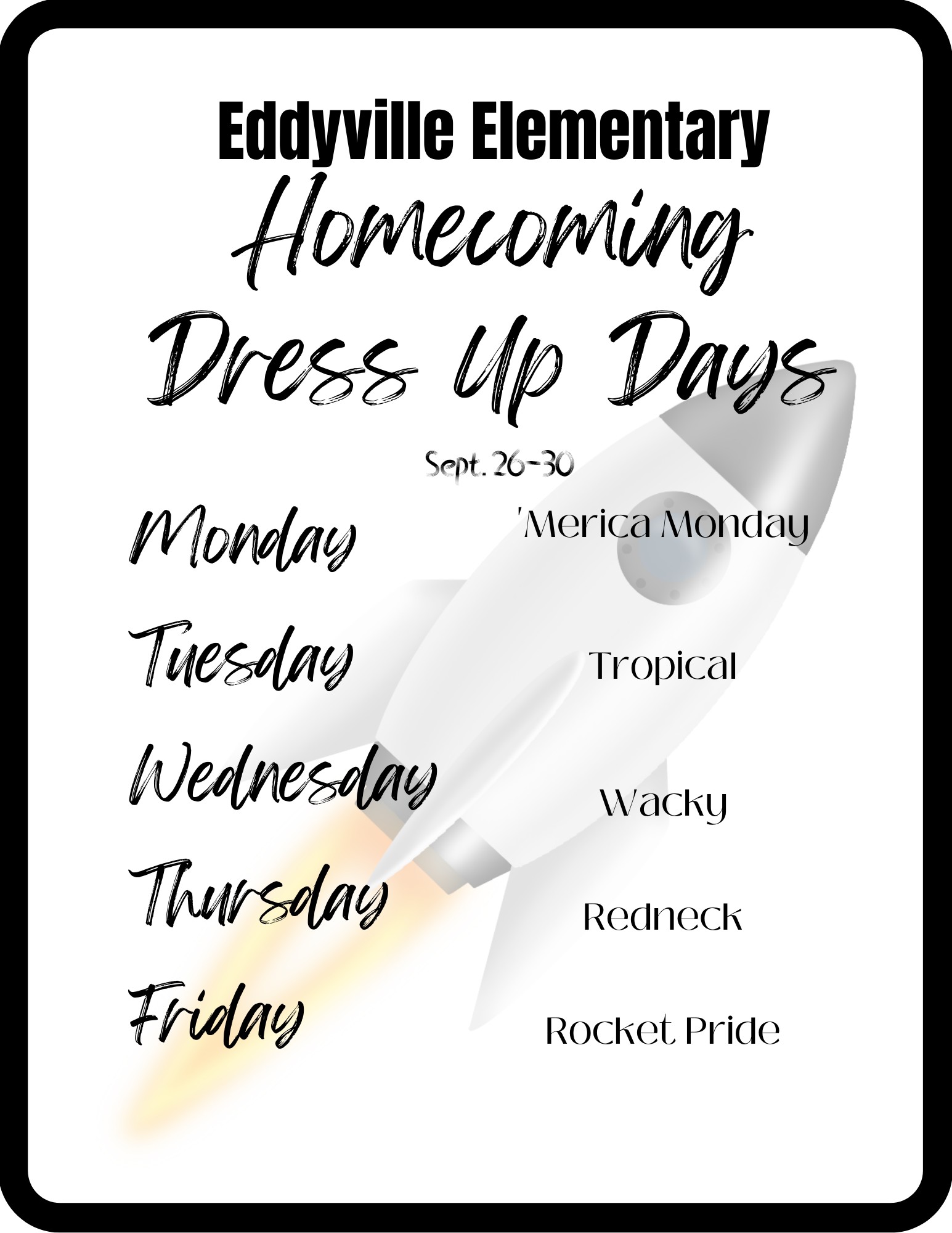 EE Homecoming Dress Up Days