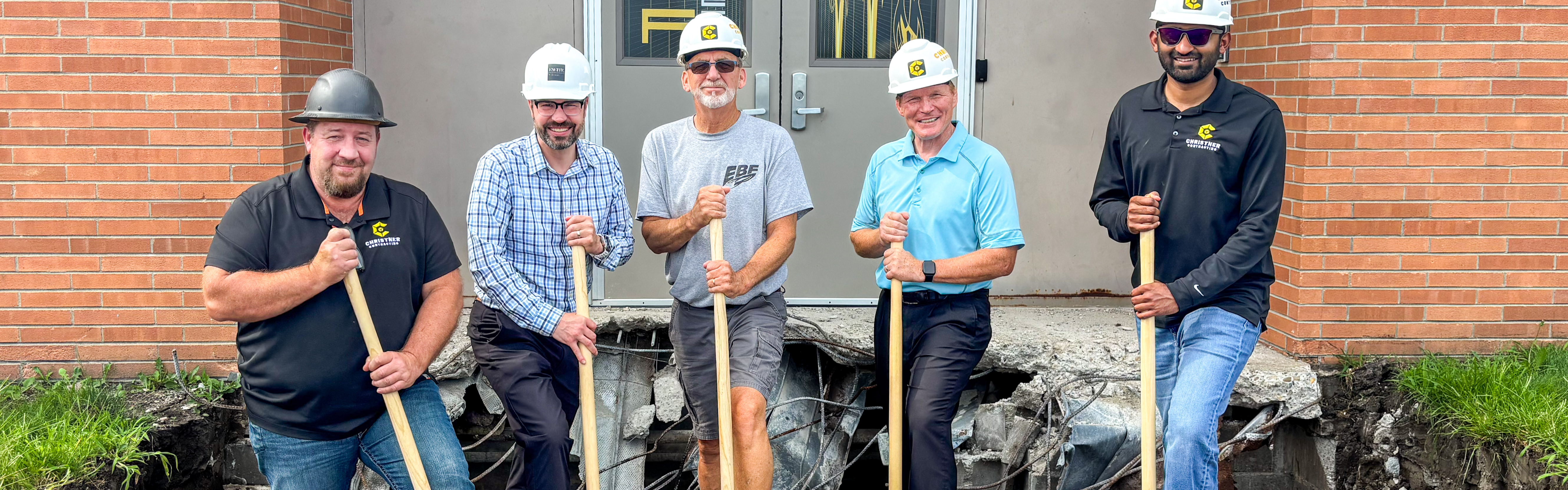 EBF Admin &amp; Christner Contracting and Associates Break Ground on EBF Jr./Sr. High Classroom Addition