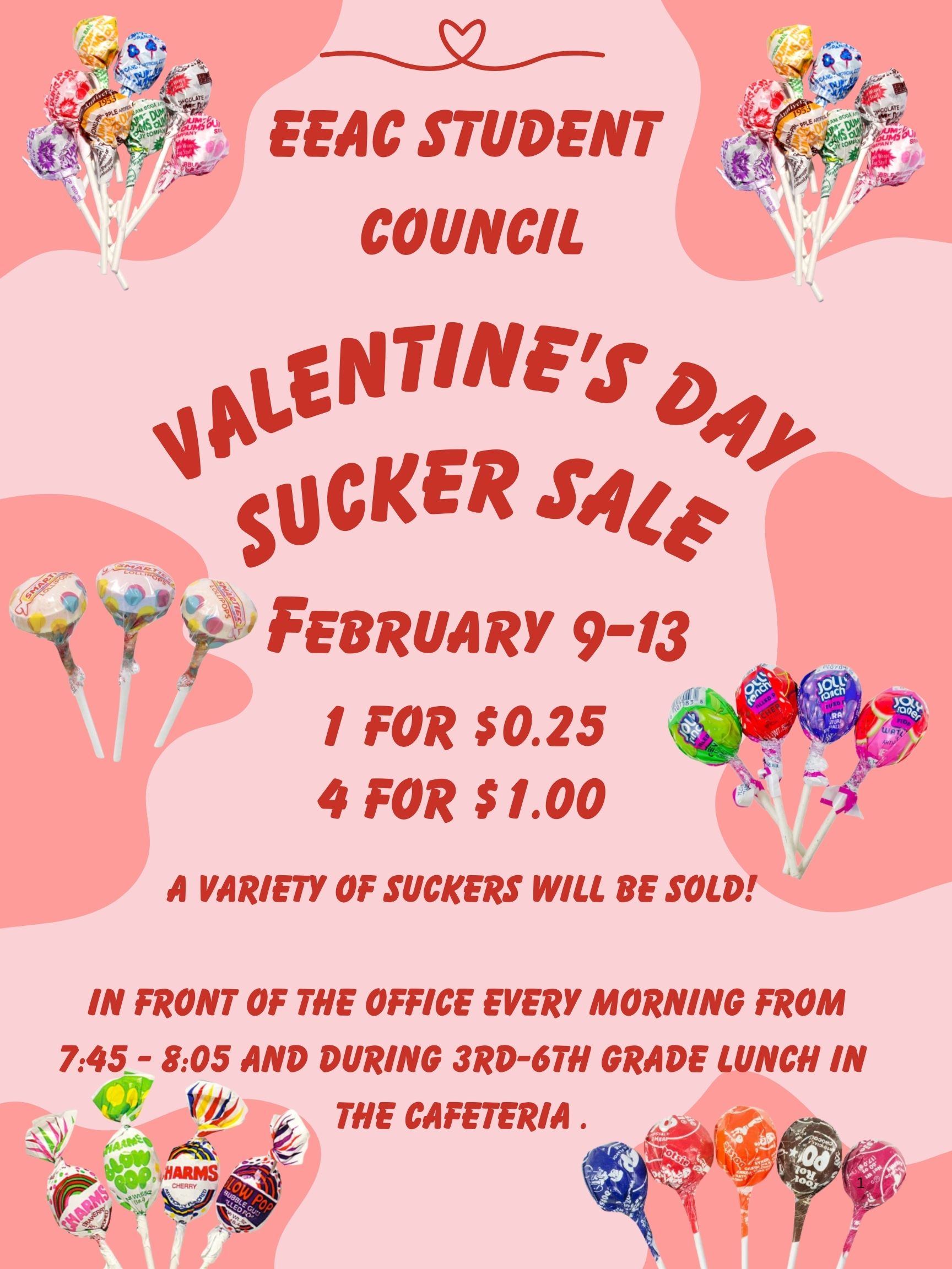 EEAC Student Council Sucker Sale