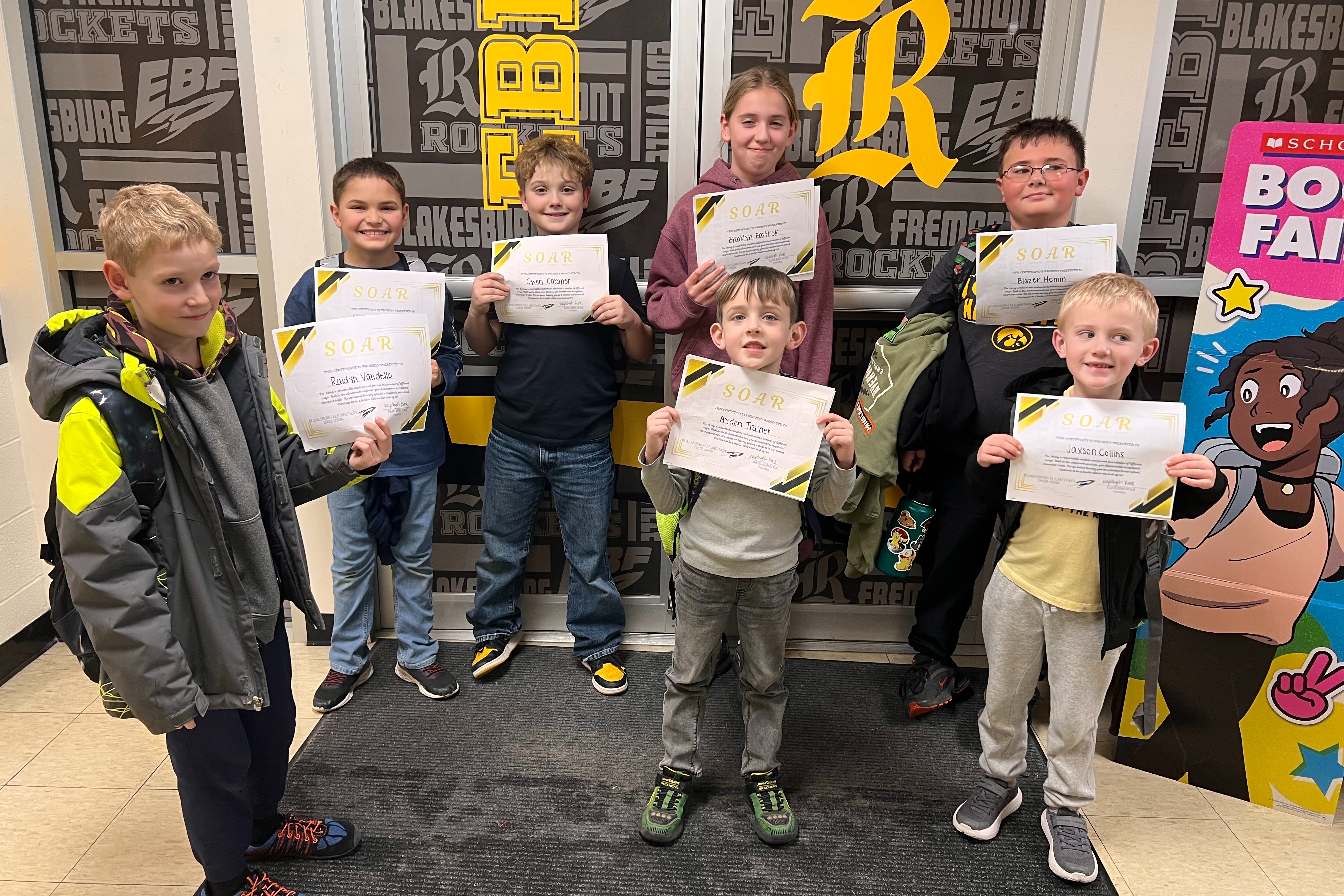 Blakesburg Elementary February SOAR winners