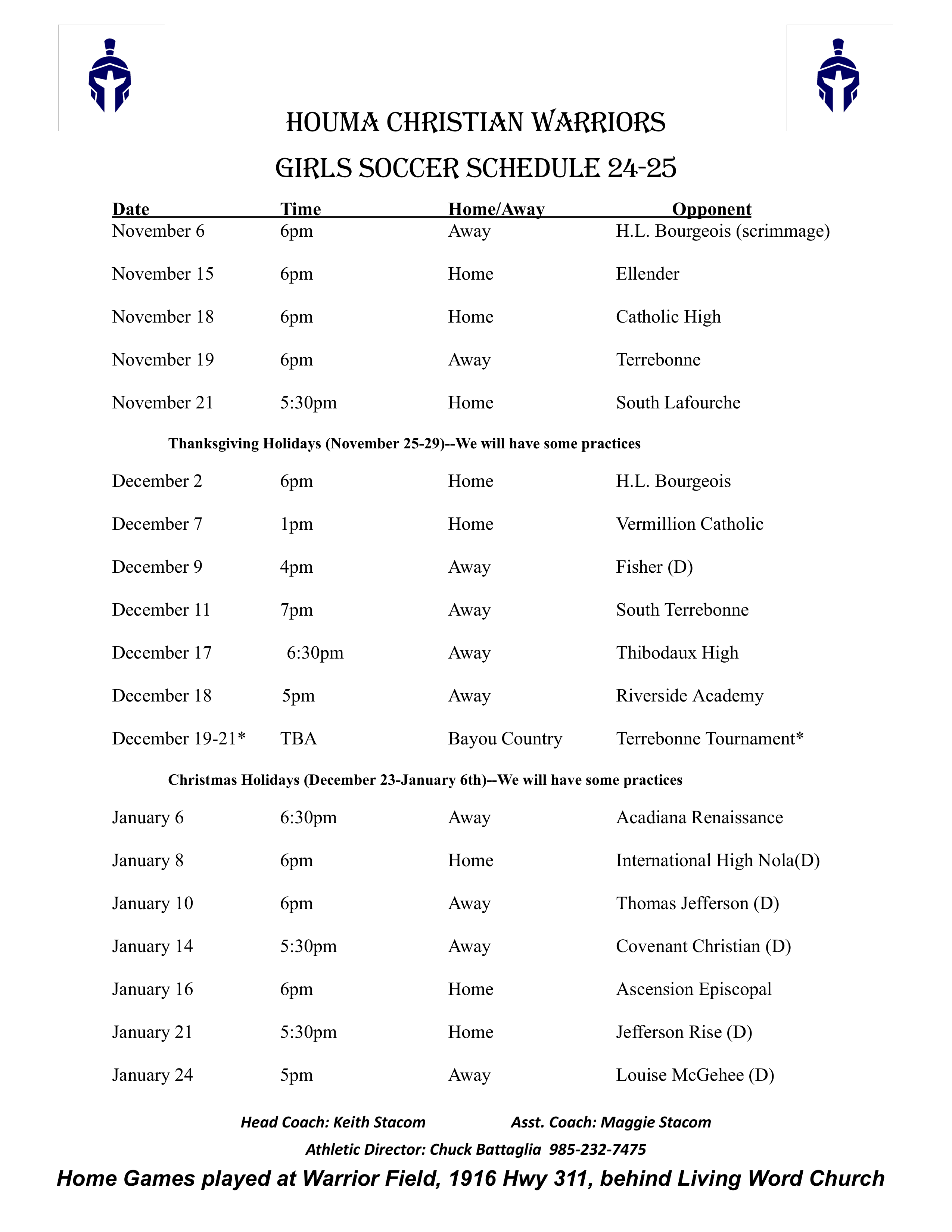 girls varsity soccer