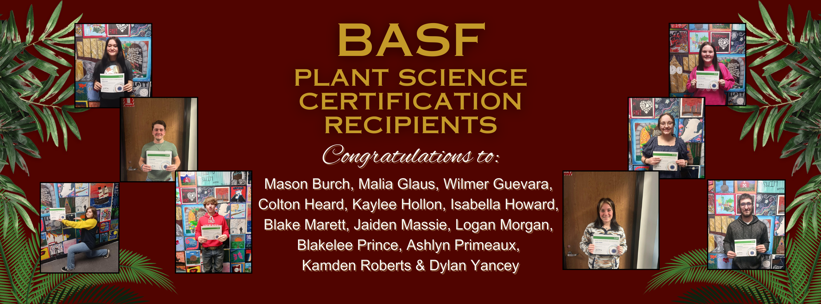 BASF Certification Recipients