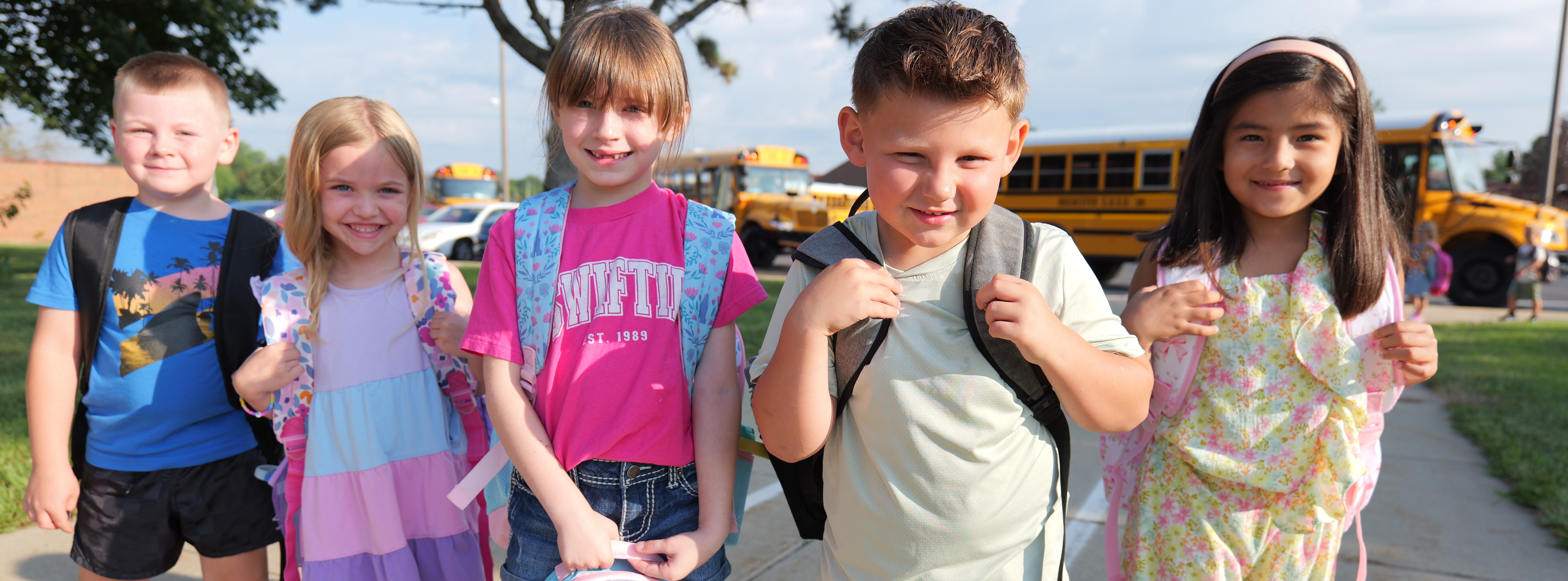 Rochester Students on their first day of school for the 2025 school year