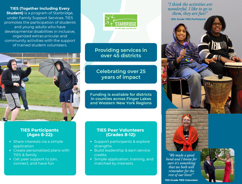 Students posing in a photo for information about TIES an Starbridge