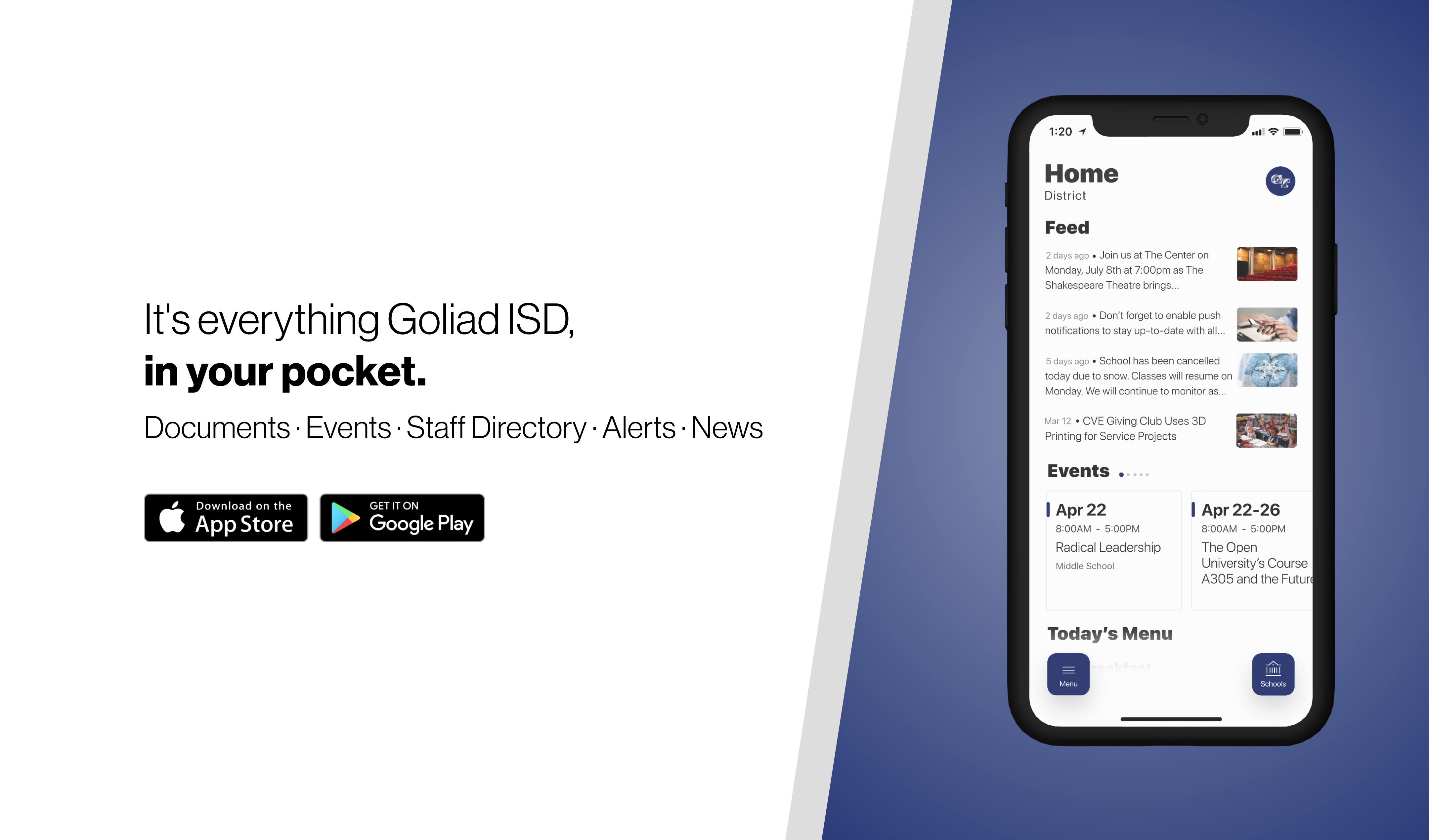 Download Goliad ISD's app on iPhone or Android