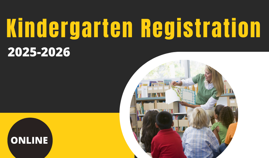 kindergarten registraion 2025-2026 online feb. 3rd - may 31st after may 31st, call the office to register. 419-947-1900, option #3 http://tiny.cc/nor-kg in black and gold with photo of a classroom