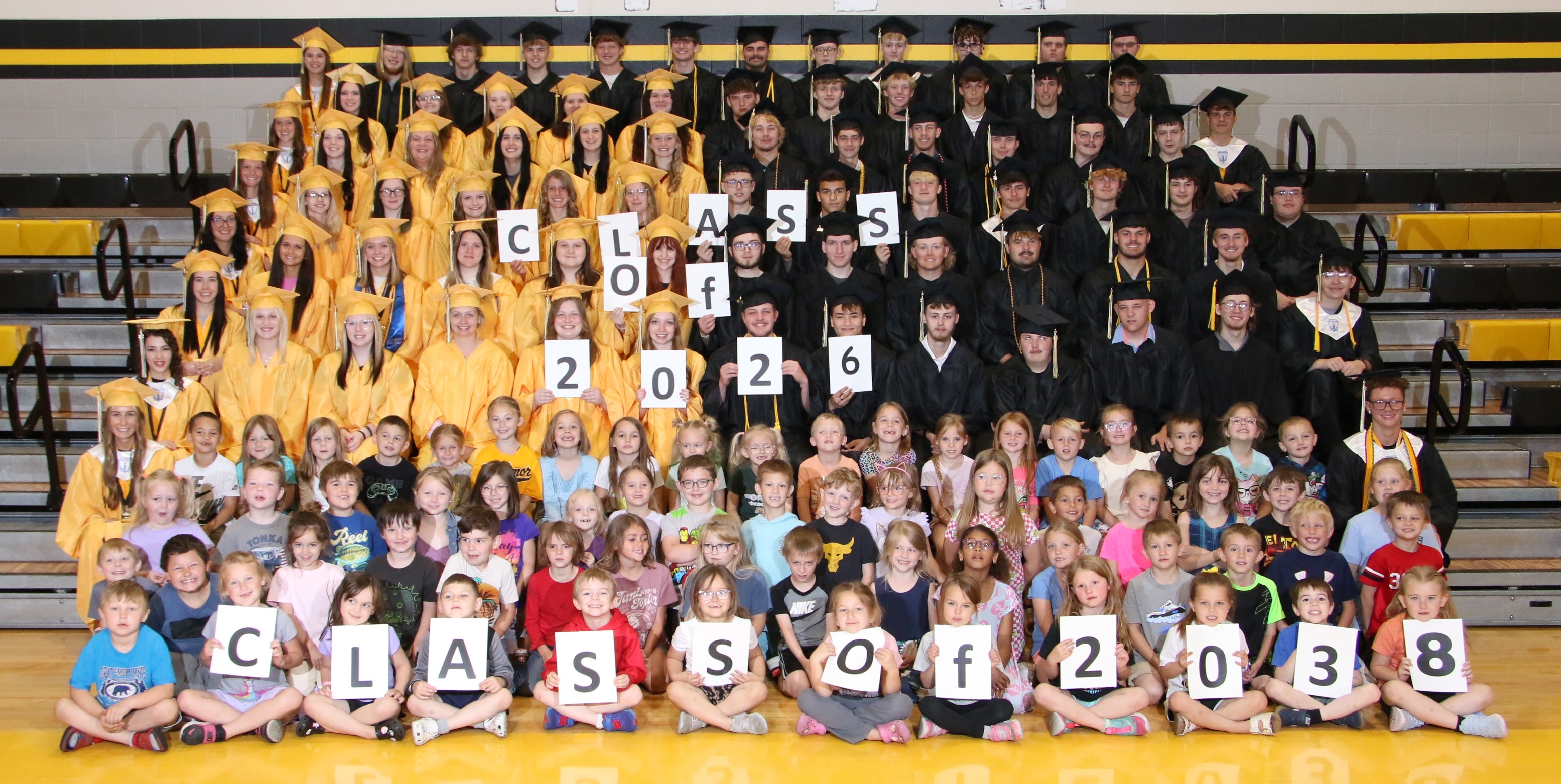 photo of grads and kindergarten