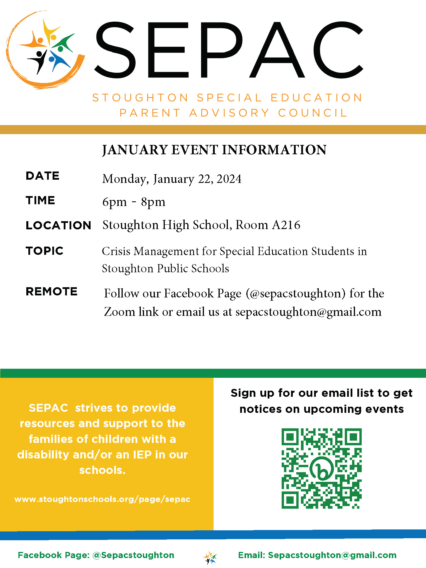 SPEAC January Event