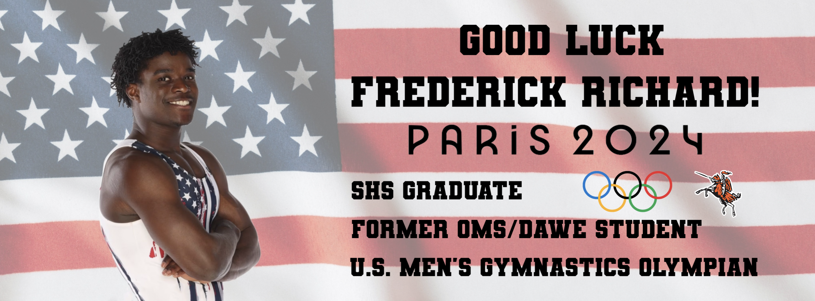 Good luck to SHS graduate Frederick Richard at the Olympics!
