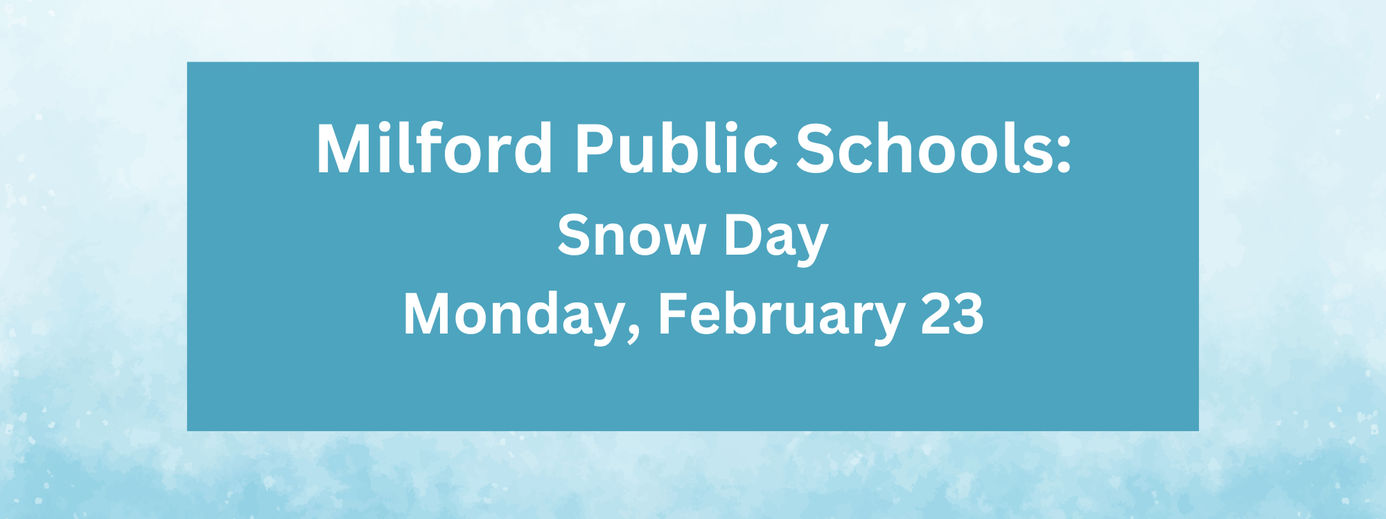 Snow Day - February 23, 2026
