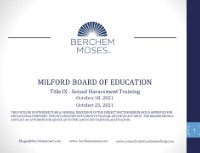 Milford BOE Title IX - Sexual Harassment Training Thumbnail
