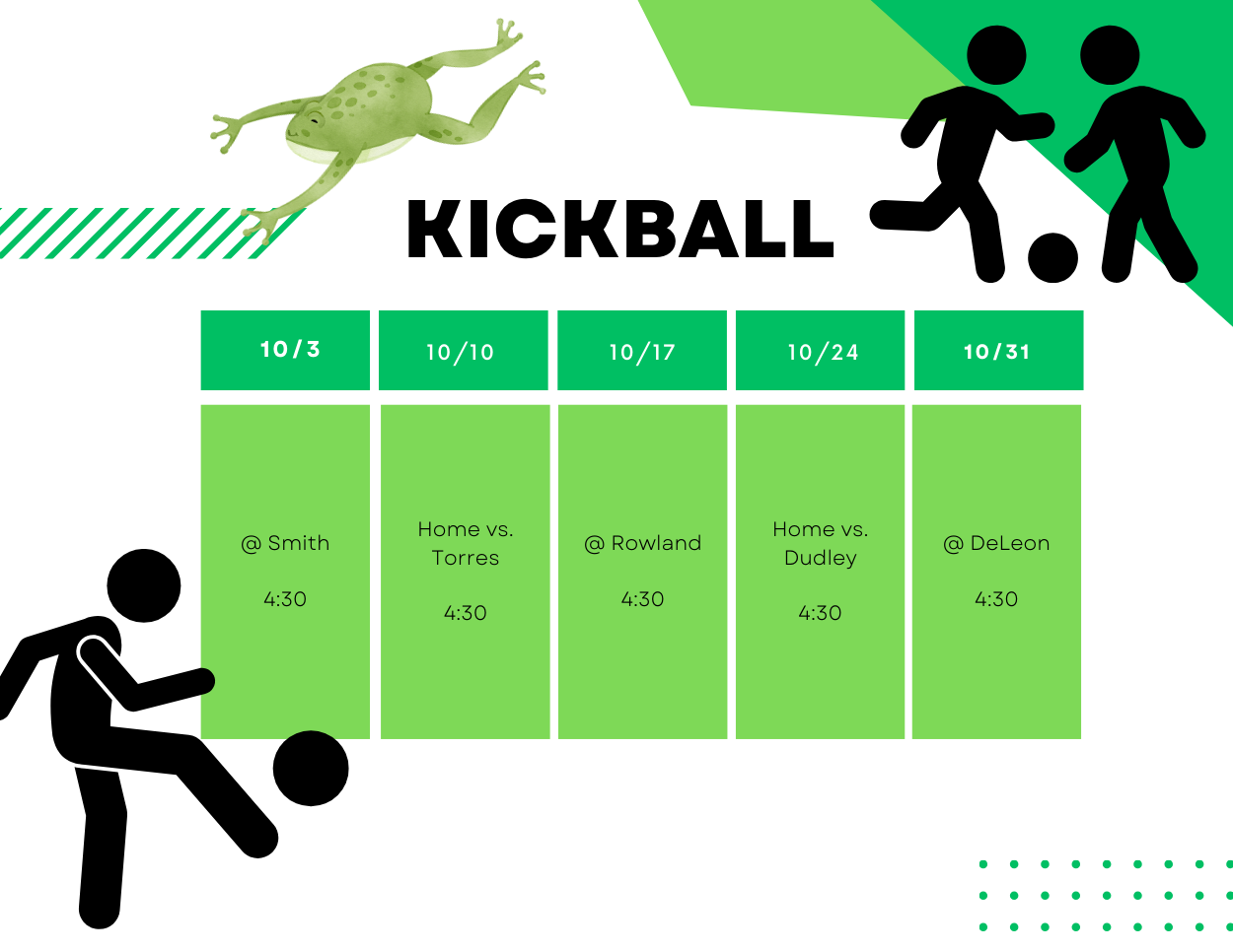 OC Kickball Schedule