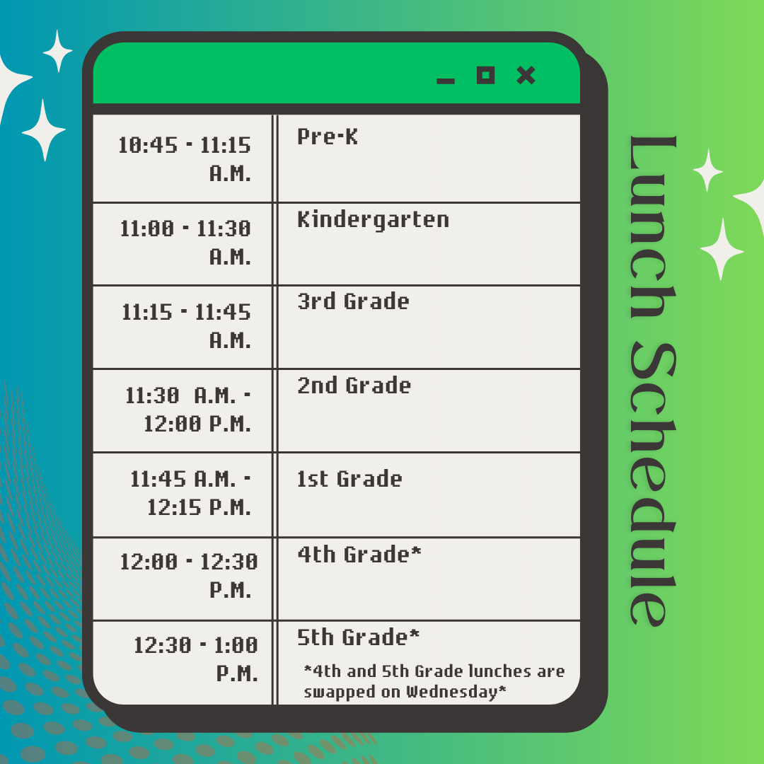 Lunch Schedule