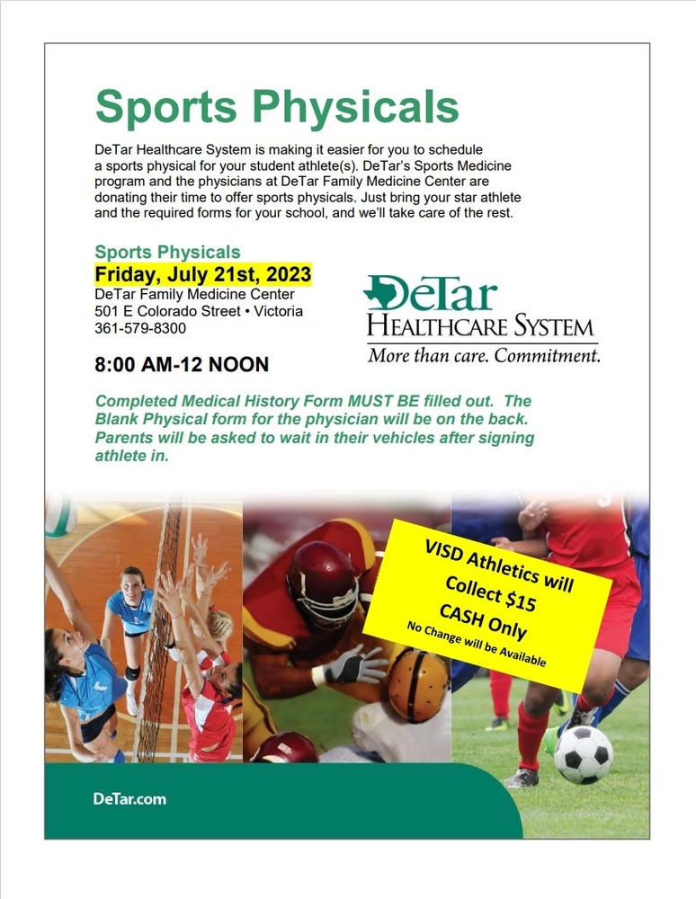 Sports Physicals July 2023