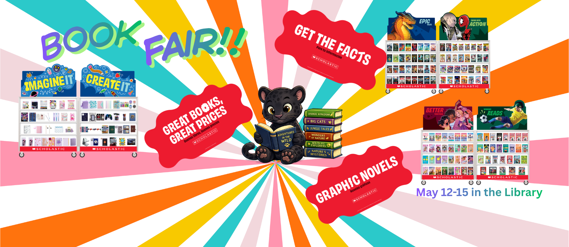 Advertisement for book fair, May 12-15