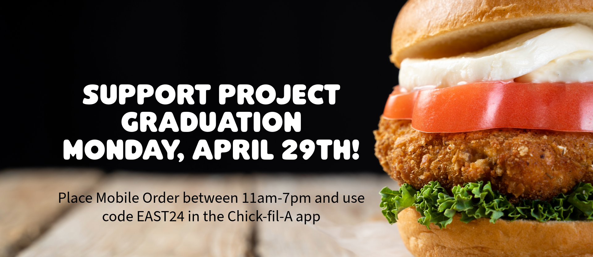 Support project graduation Monday April 29th. 