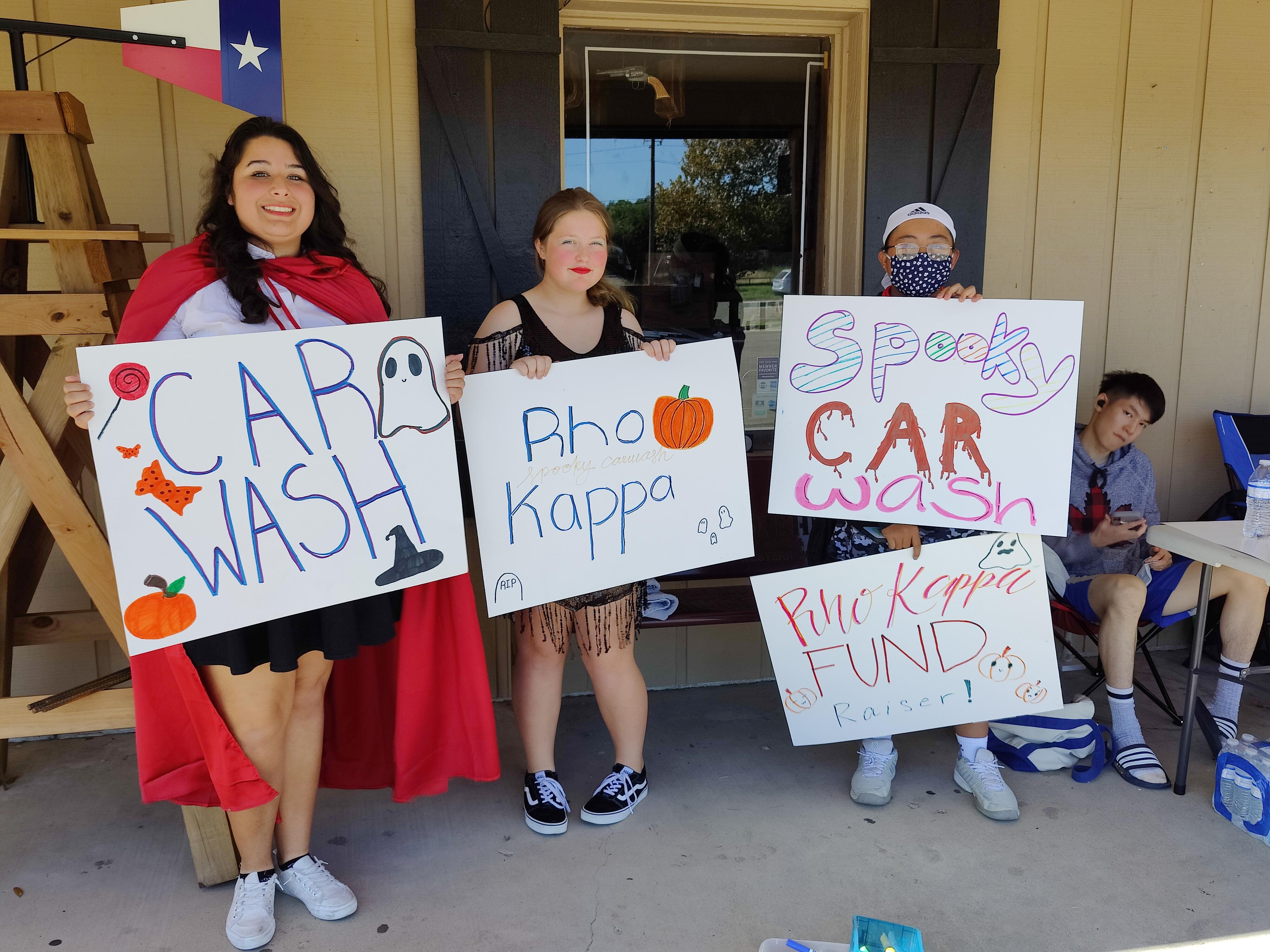 spooky car wash fundraiser for the senior scholarship