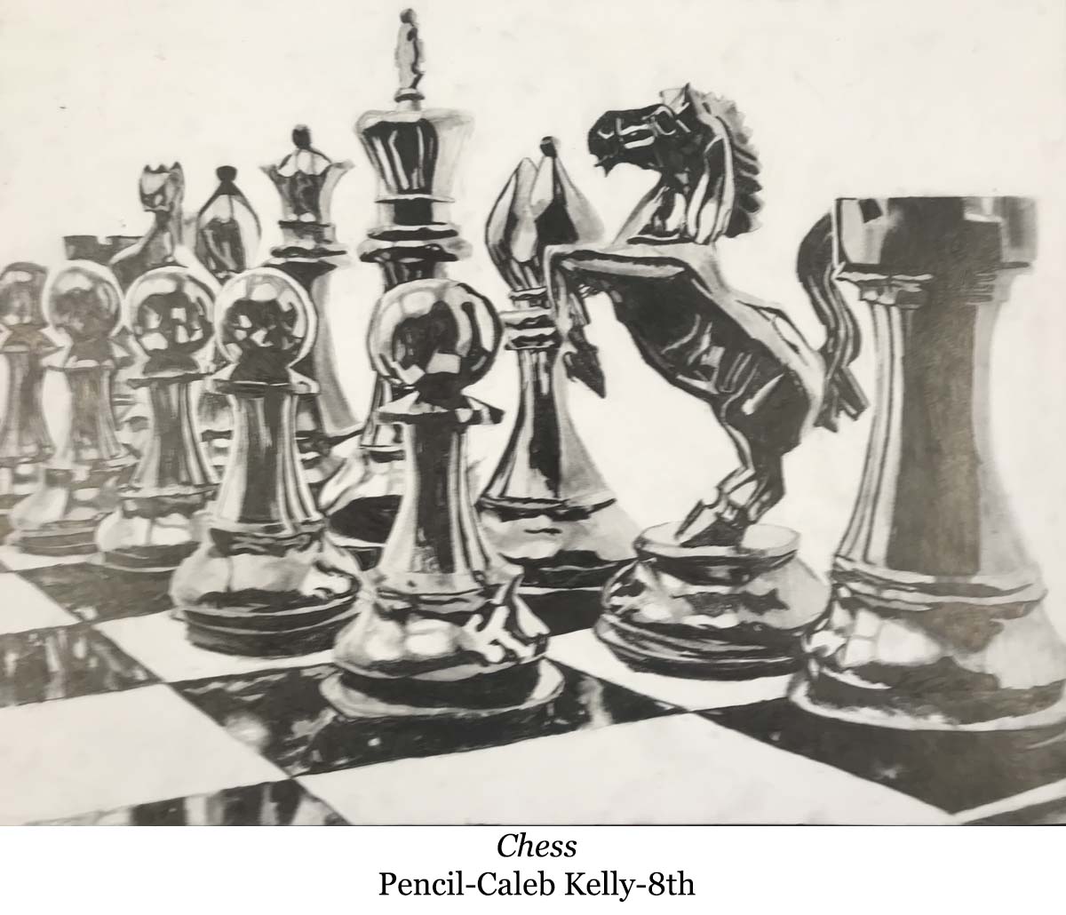 drawing of a chess board