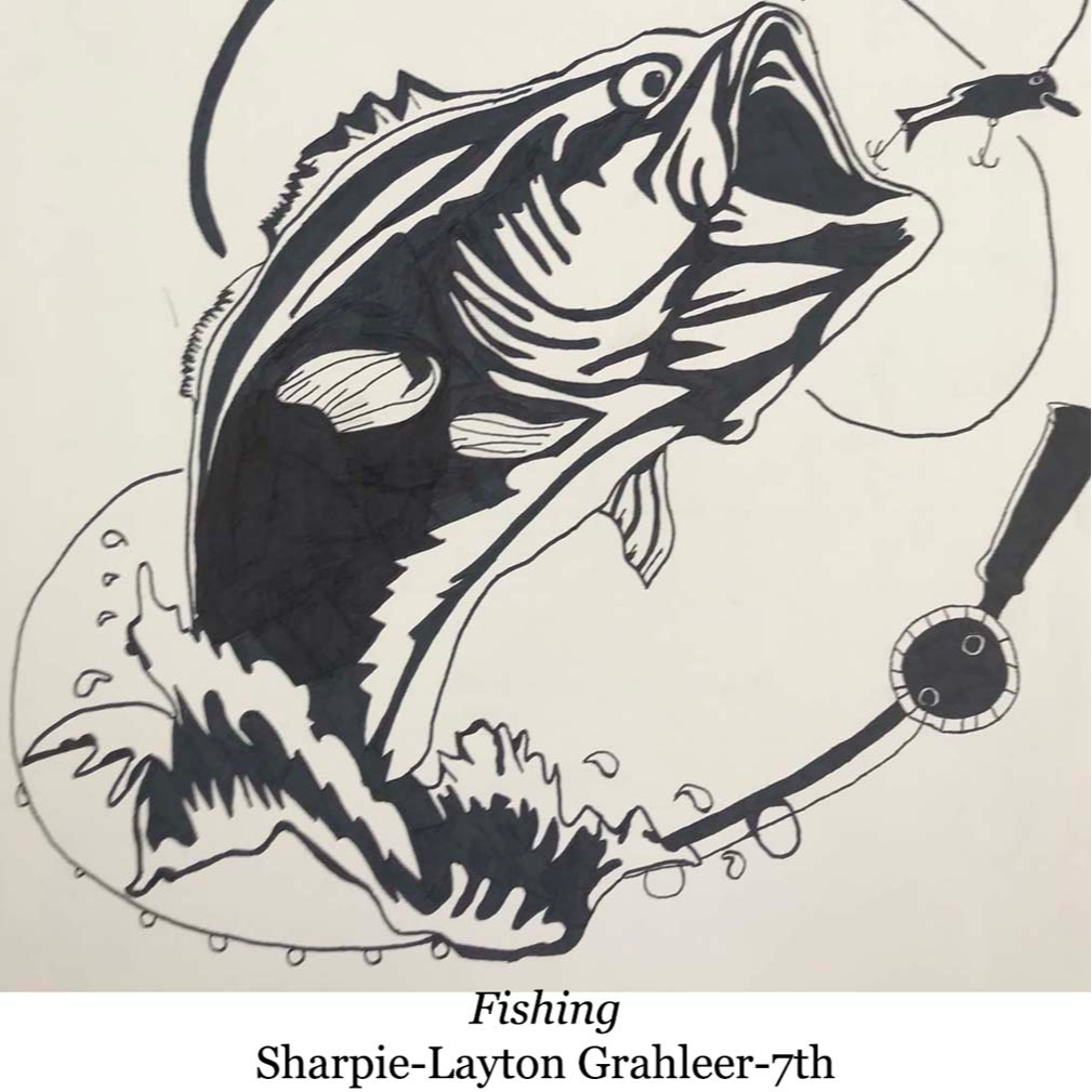 drawing of fishing