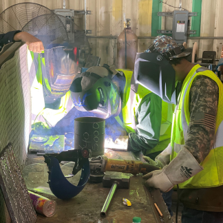 CTE Students Welding