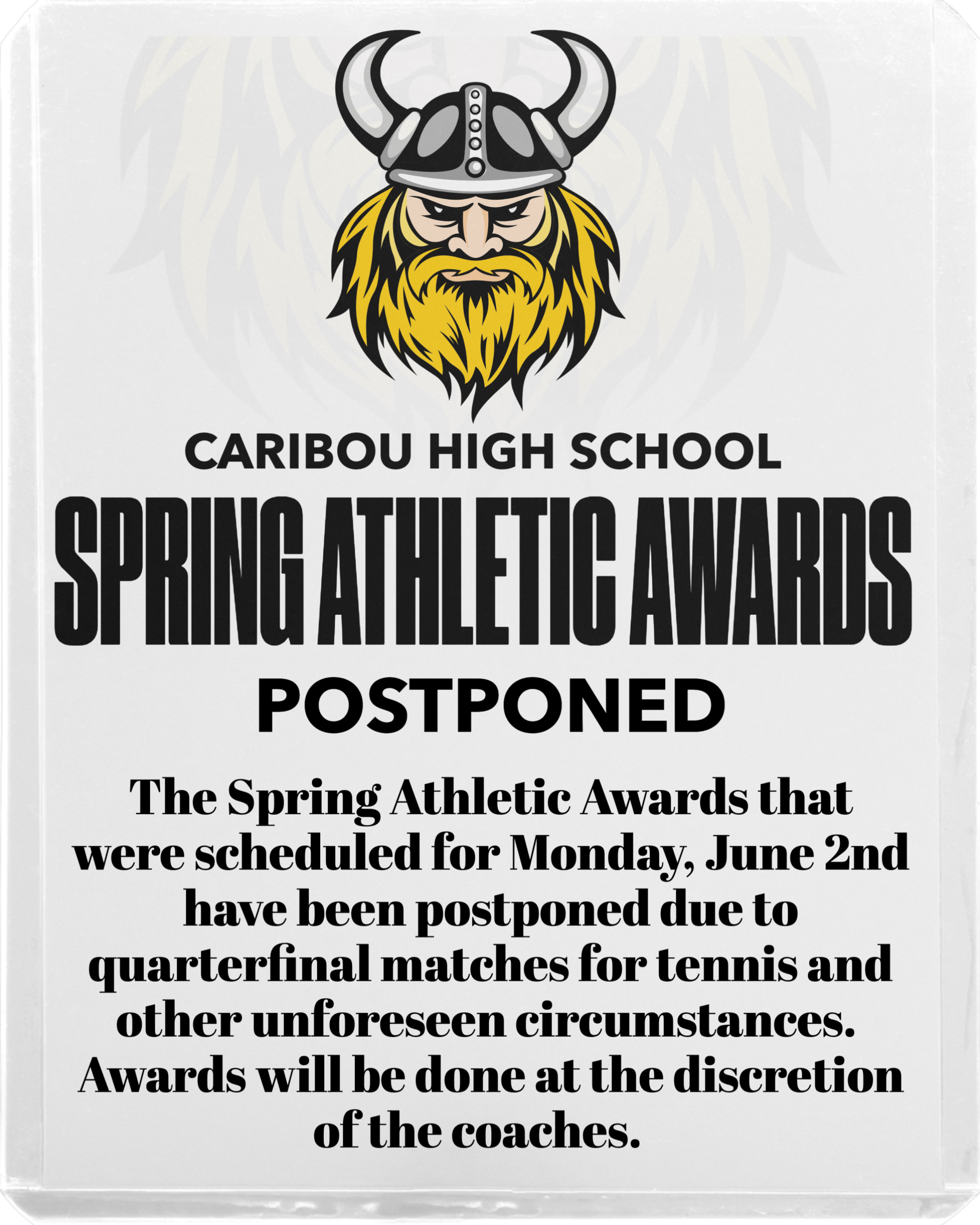 Spring Athletic Awards Postponed image