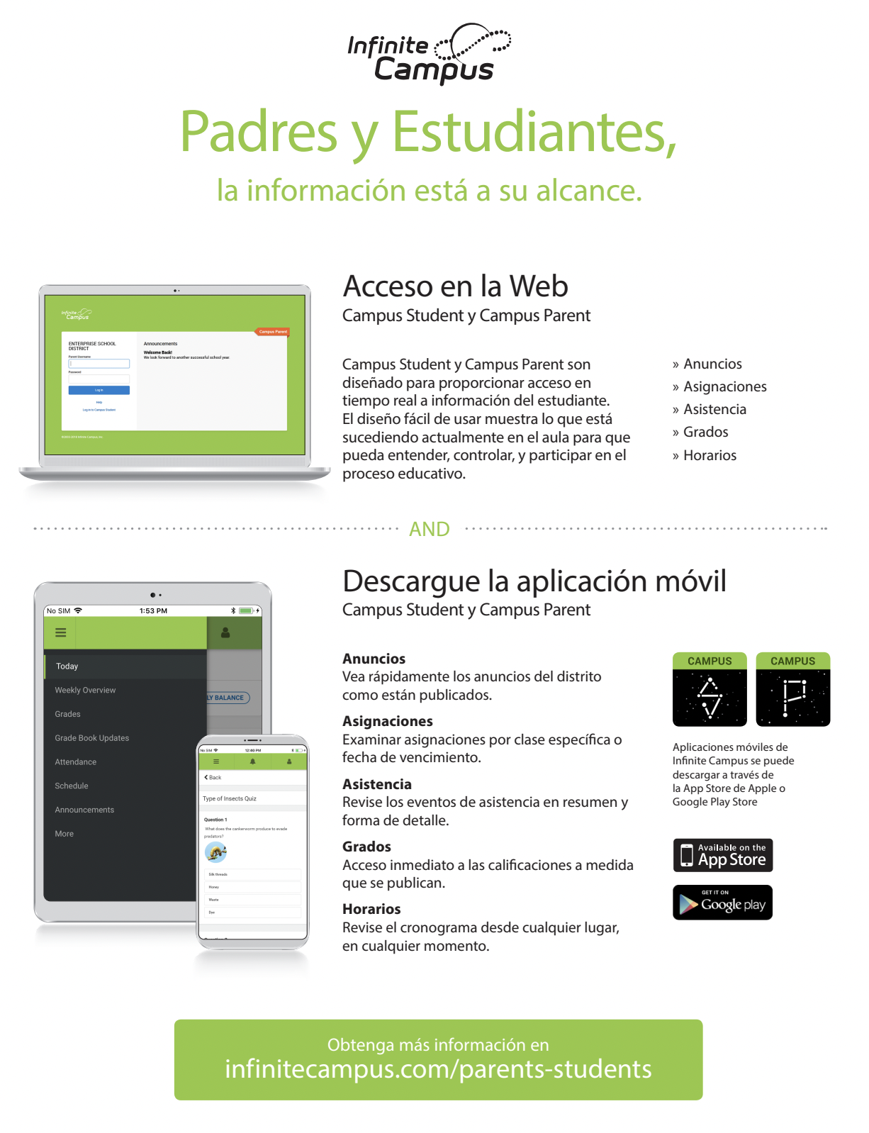 parent portal app in spanish