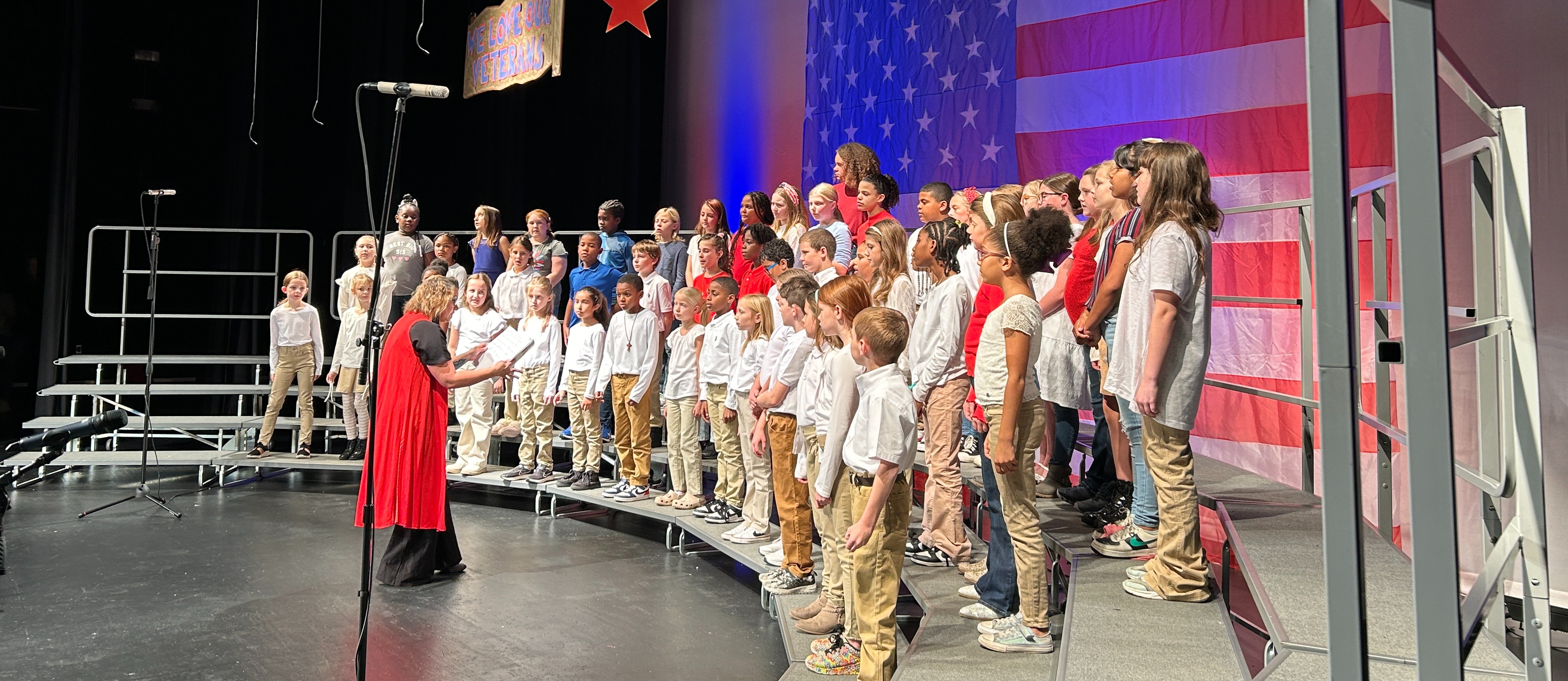 BLES Veterans Day Program picture of kids singing
