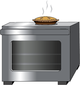 oven with pie