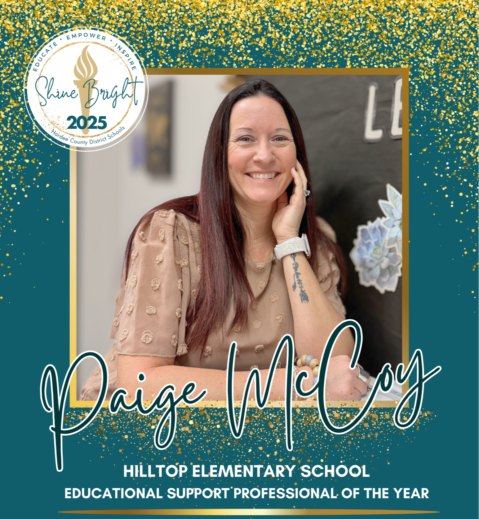 Paige McCoy - Hilltop Elementary School Educational Support Professional of the Year