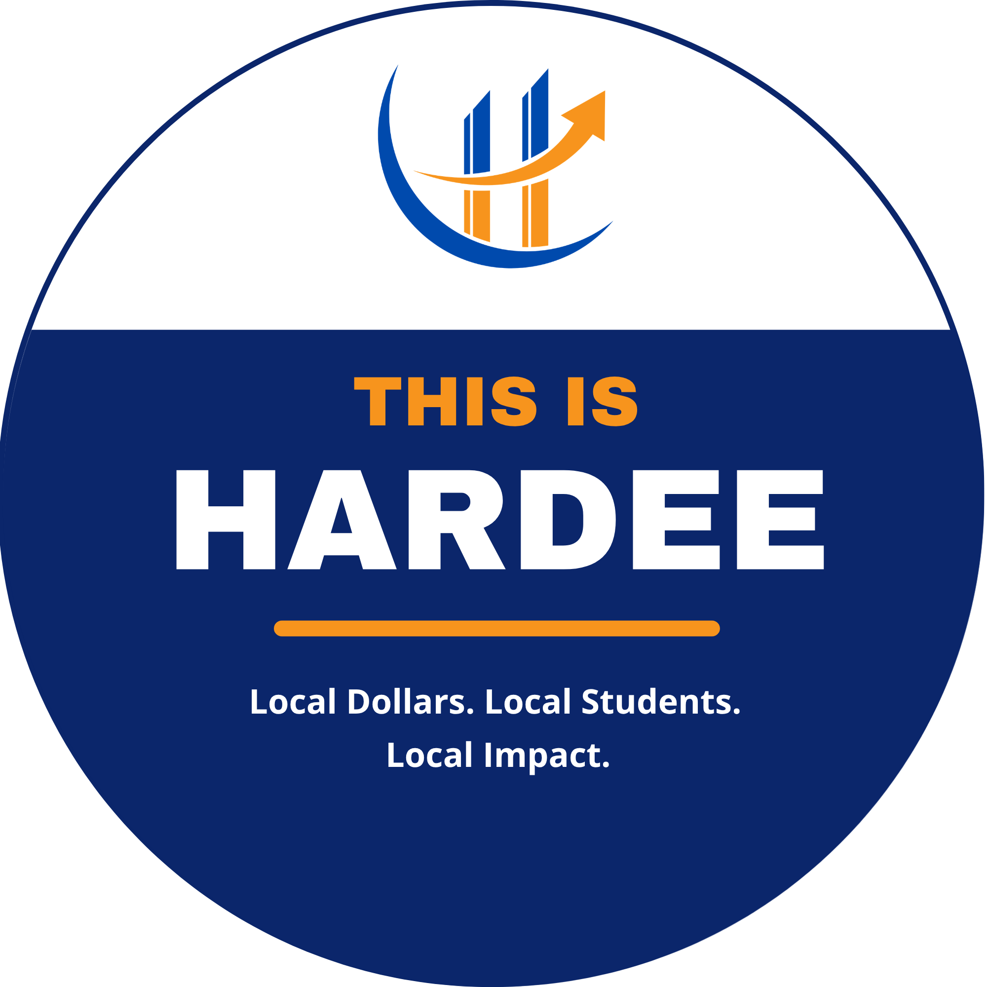 this is hardee, local dollars, local students, local impact