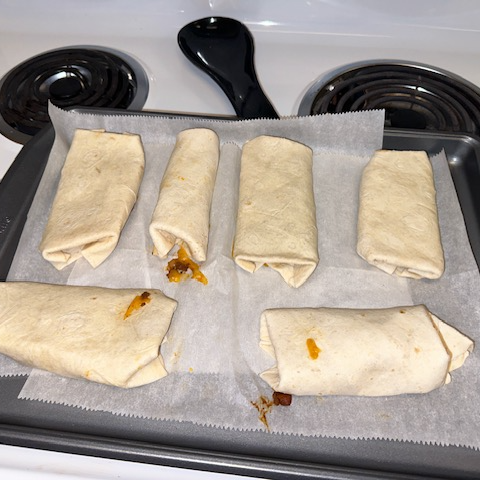 Making Frito Burritos
