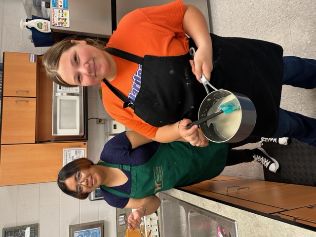 making glaze for birthday pancakes