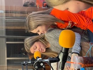 Students on the radio