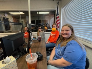 Students on the radio