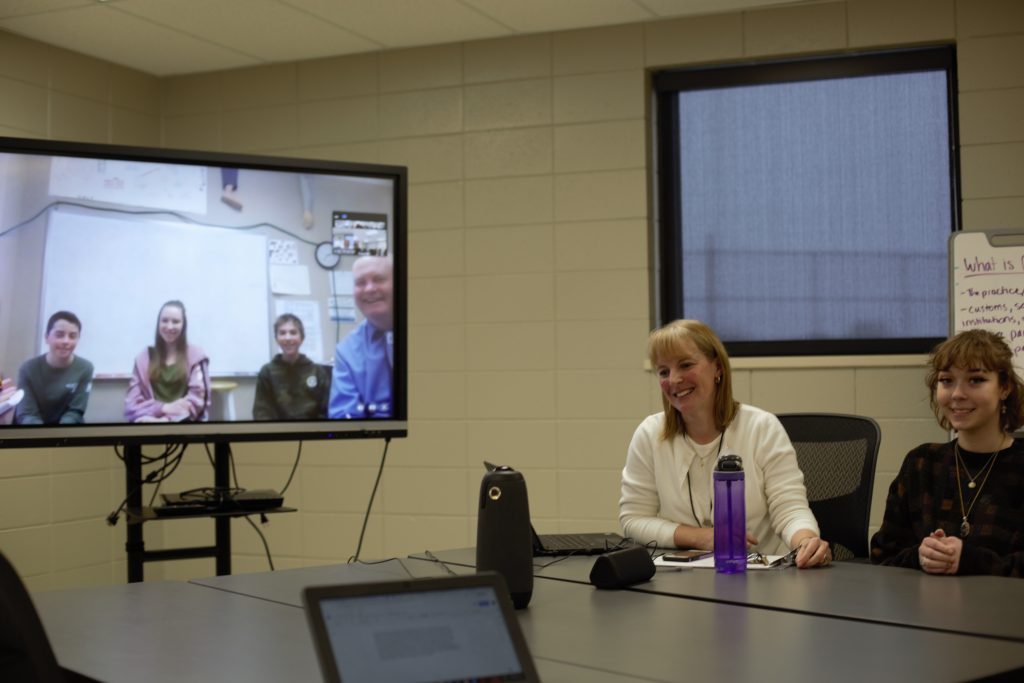 The teachers in a zoom call