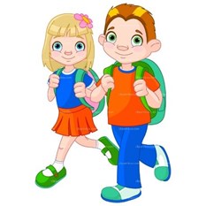 Drawing of a boy and a girl