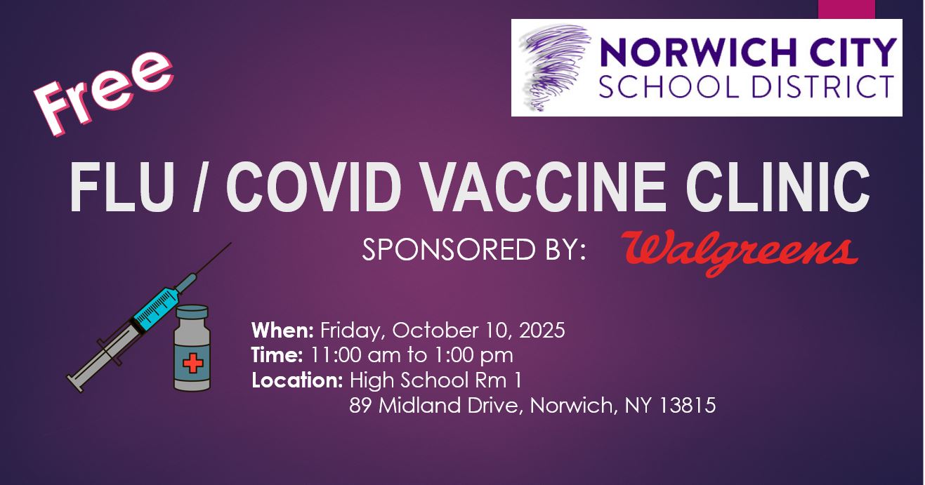 Purple Vaccine Clinic Flier